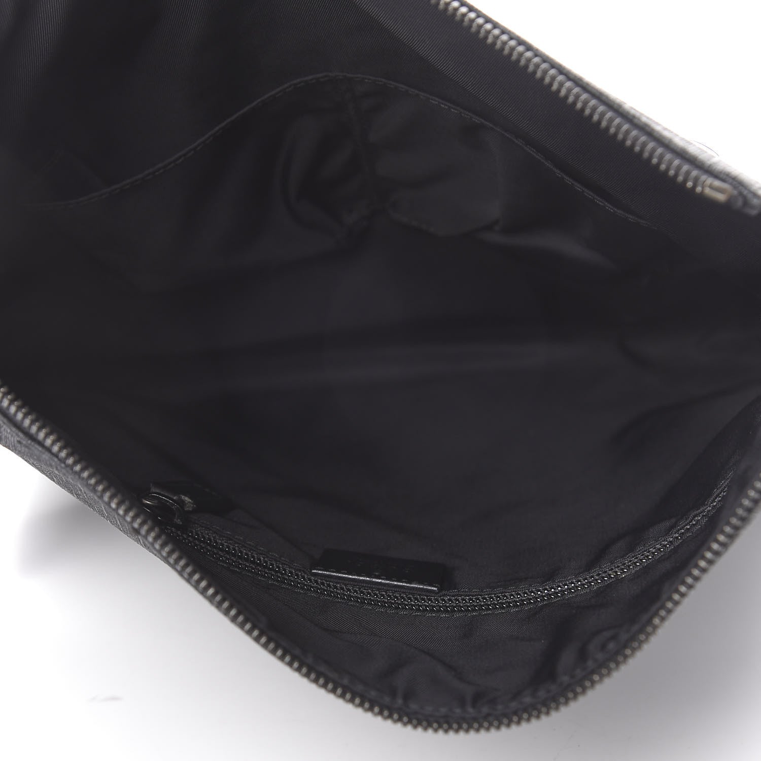 Gucci GG Supreme Monogram Crossbody Messenger Bag Black Grey 4 of 10