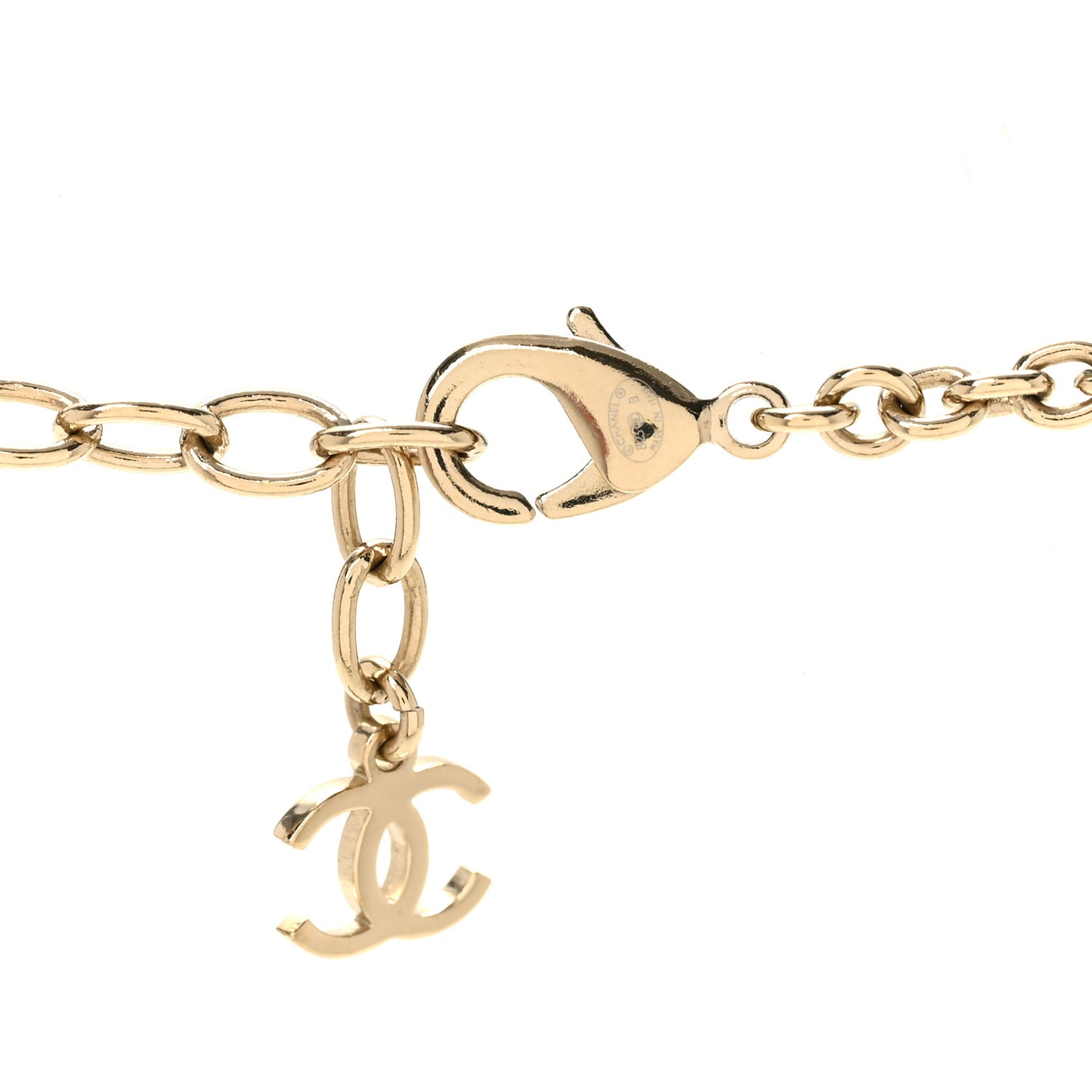 Crystal CC Twist Long Necklace Gold