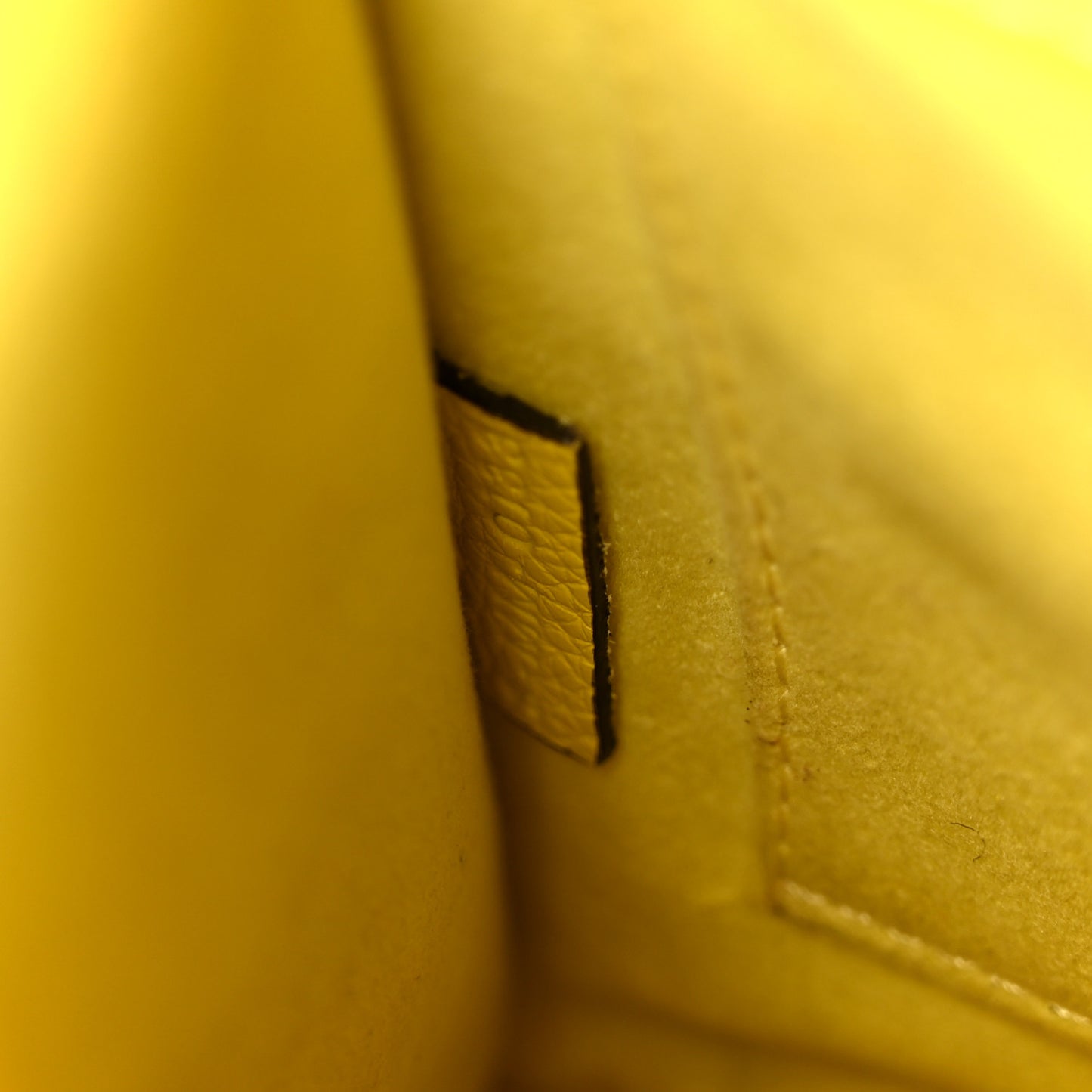Drummed Calfskin Nano Luggage Citron
