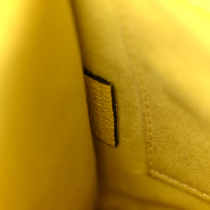 Celine Drummed Calfskin Nano Luggage Citron 7 of 11