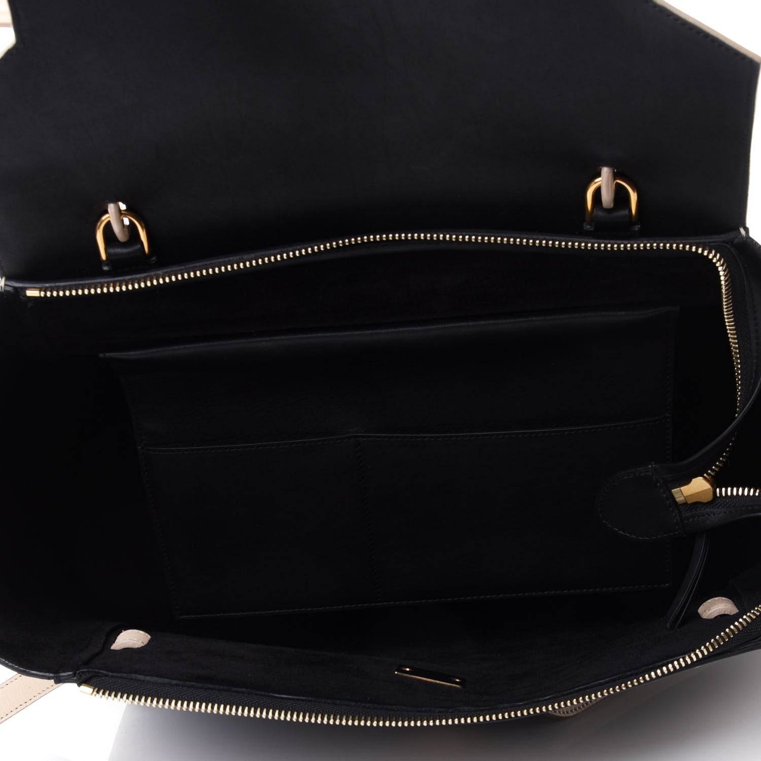 Celine Smooth Calfskin Small Bi-Color Belt Bag Black Cream 4 of 4