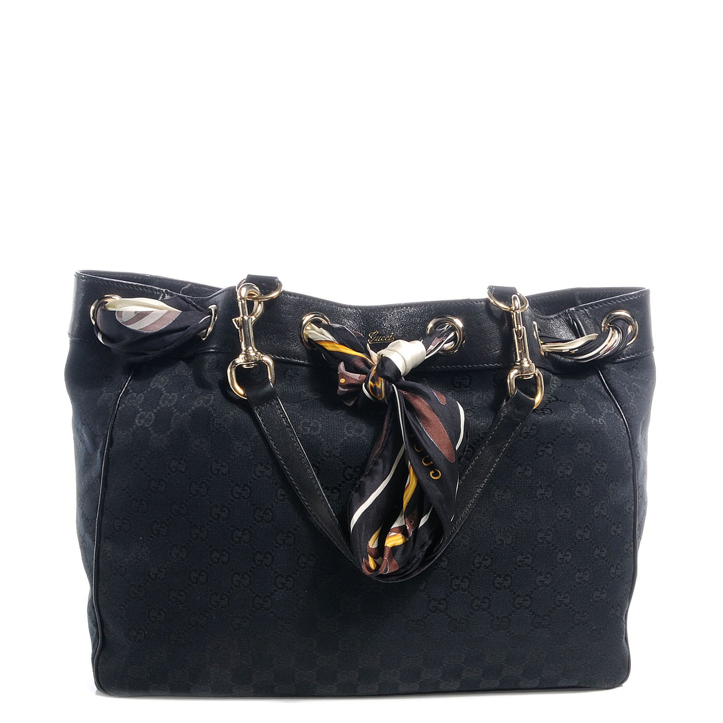 Monogram Large Positano Tote Black