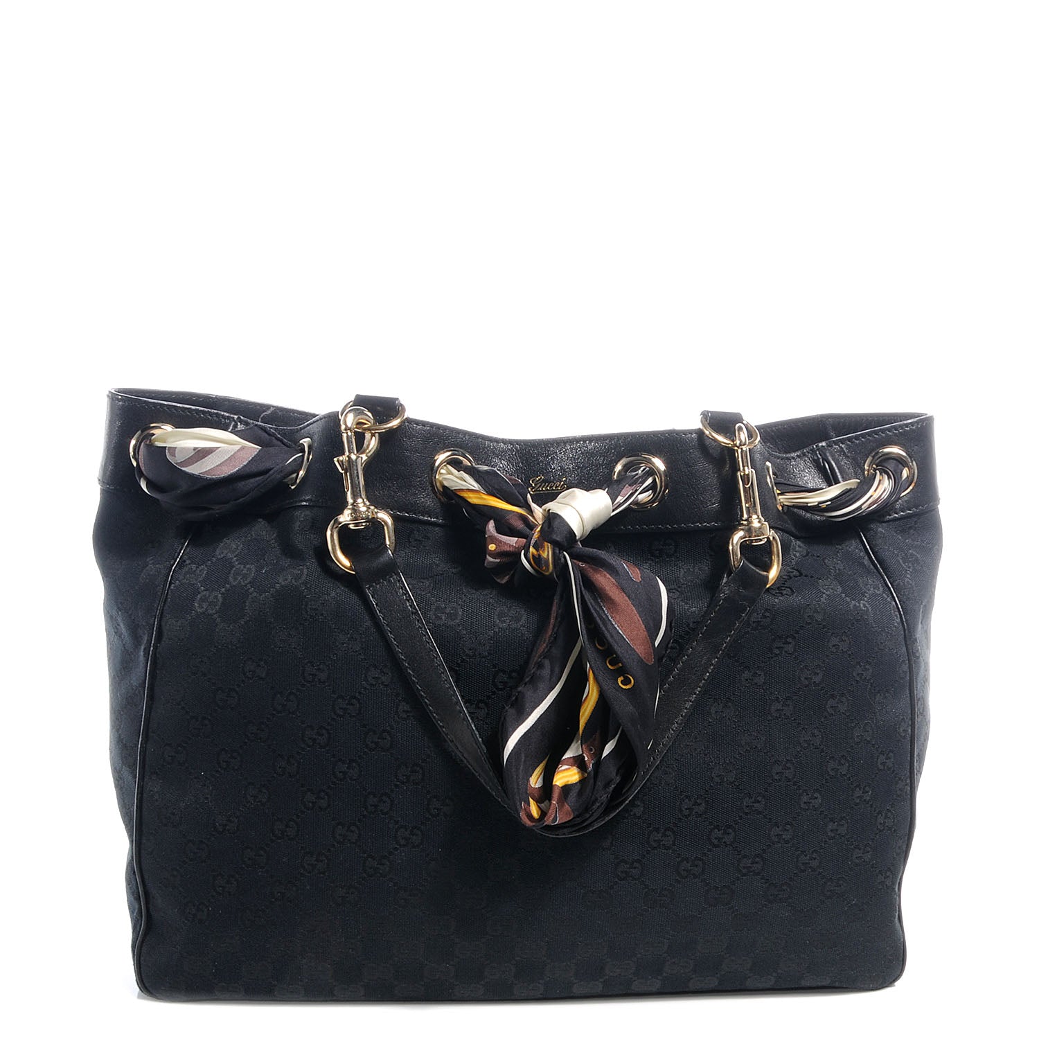 Gucci Monogram Large Positano Tote Black 1 of 9