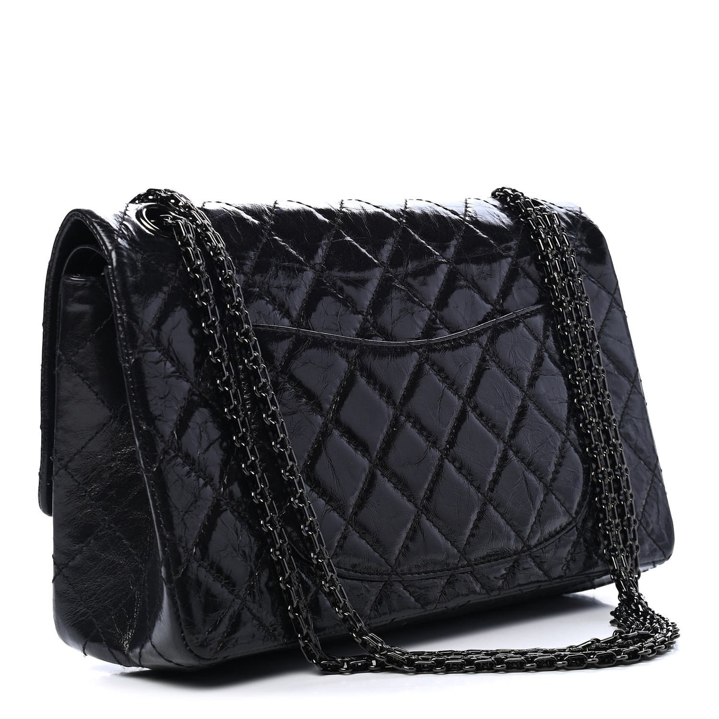 Glazed Calfskin Quilted 2.55 Reissue 226 Flap So Black