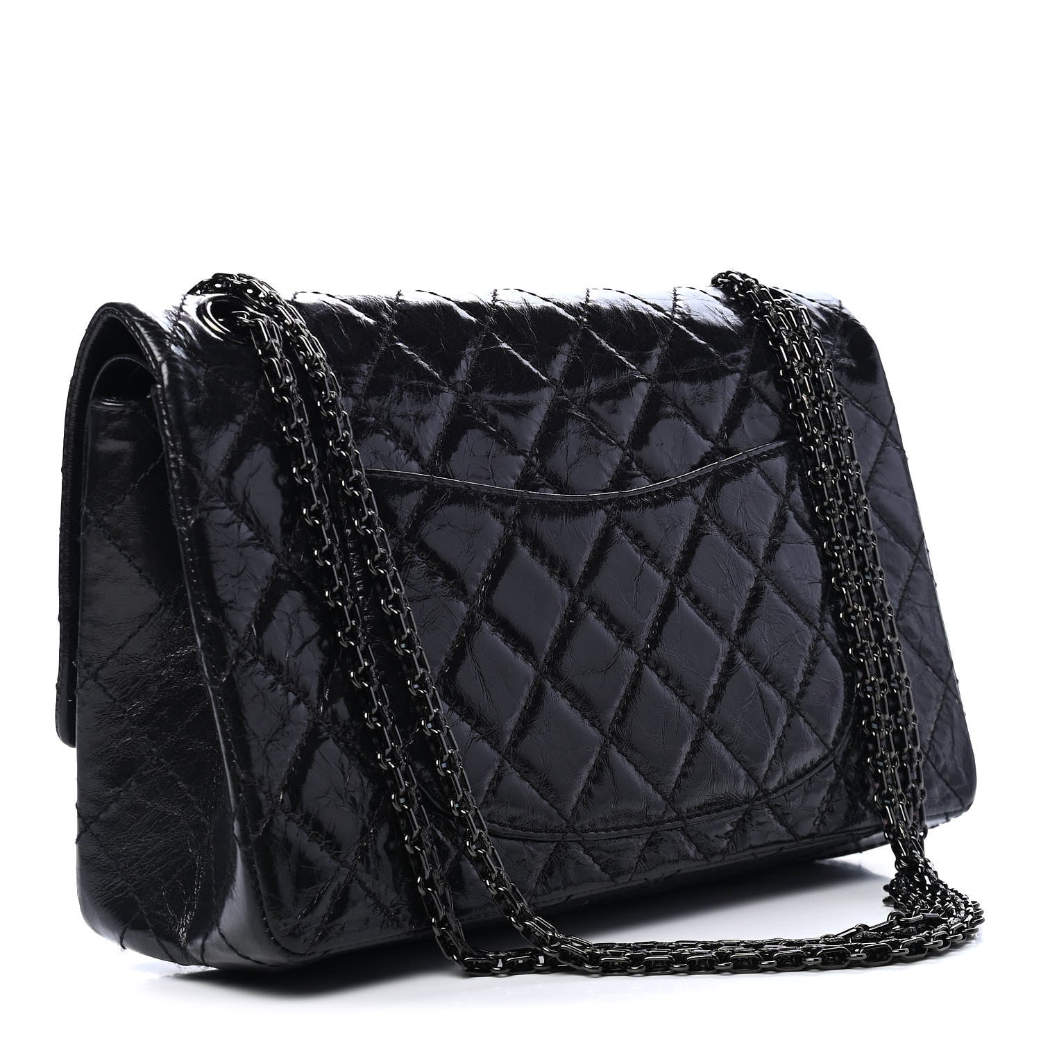 Chanel Glazed Calfskin Quilted 2.55 Reissue 226 Flap So Black 2 of 6