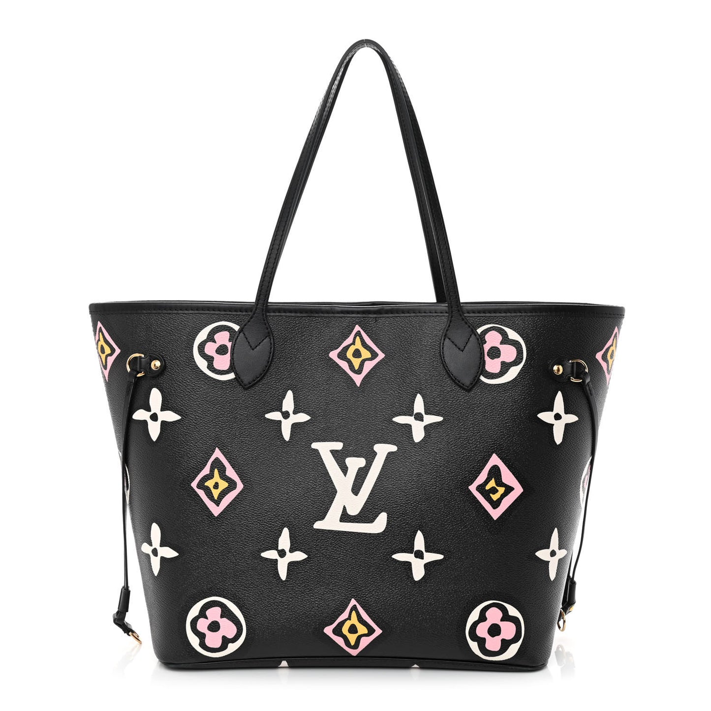 Monogram Giant Wild At Heart Neverfull MM Black