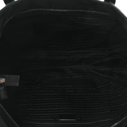Prada Tessuto Nylon Saffiano Shopping Tote Black 5 of 11