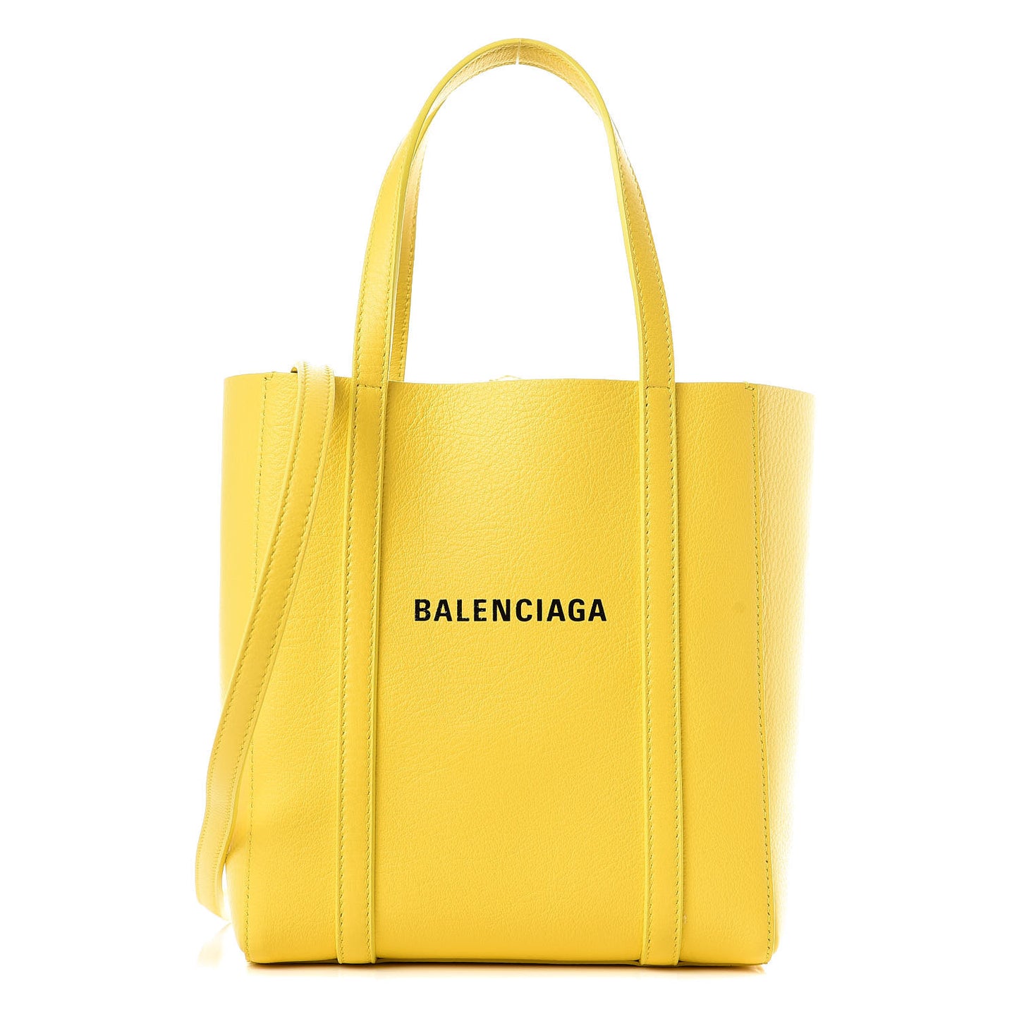 Smooth Calfskin Logo XXS Everyday Tote Jaune Soleil Black