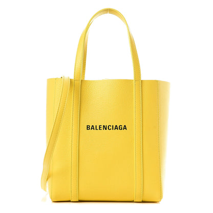 Balenciaga Smooth Calfskin Logo XXS Everyday Tote Jaune Soleil Black 1 of 9