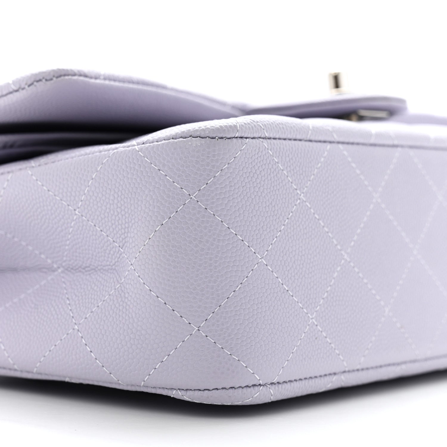 Chanel Caviar Quilted Medium Double Flap Light Purple 9 of 11