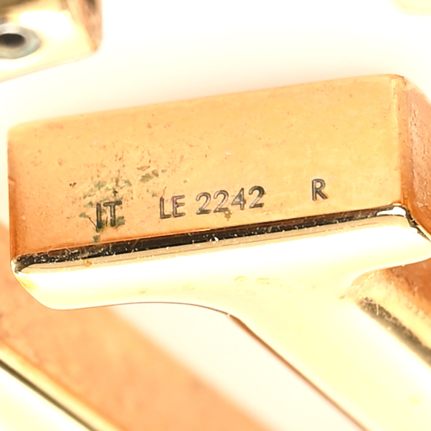 Louis Vuitton Metal Louise Hoop Earrings Gold 4 of 5