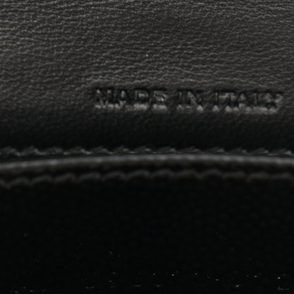 Saint Laurent Grain De Poudre Matelasse Chevron Monogram Flap Card Case Black 8 of 9