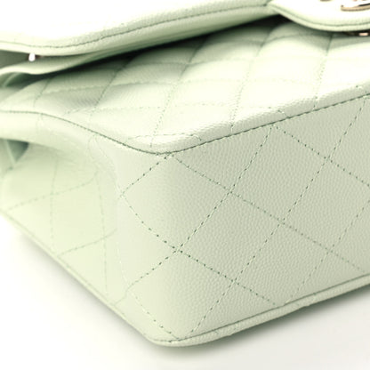 Chanel Caviar Quilted Small Double Flap Light Green 9 of 11