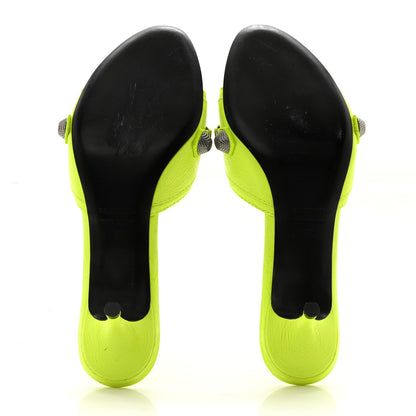 Balenciaga Agneau Arena Cagole 50mm Slide Sandals 39 Fluo Yellow 5 of 13