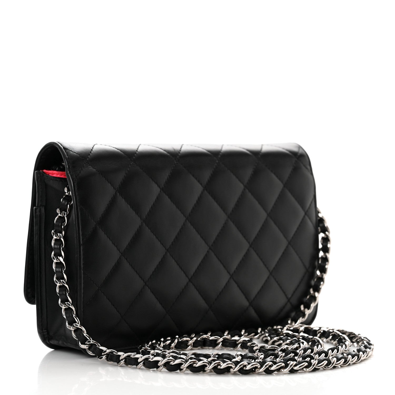 Chanel Calfskin Quilted Cambon Wallet on Chain WOC Black 3 of 13