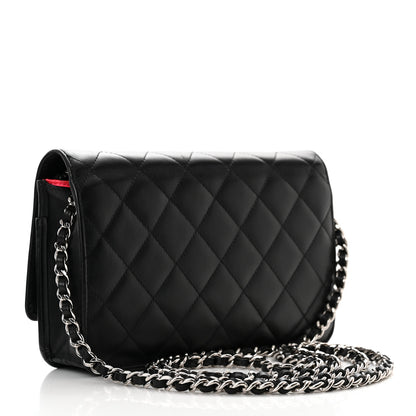Chanel Calfskin Quilted Cambon Wallet on Chain WOC Black 3 of 13