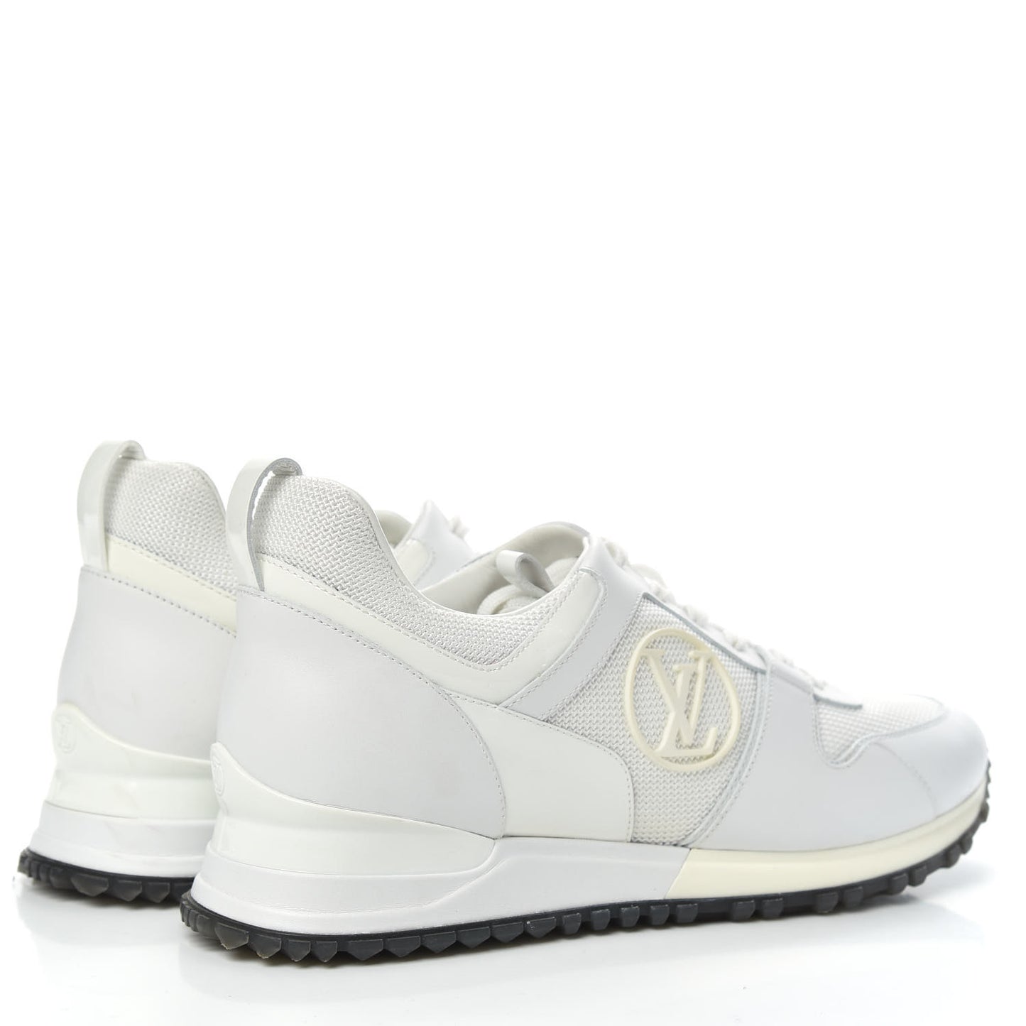 Calfskin Mesh Mens Run Away Sneakers 8.5 White