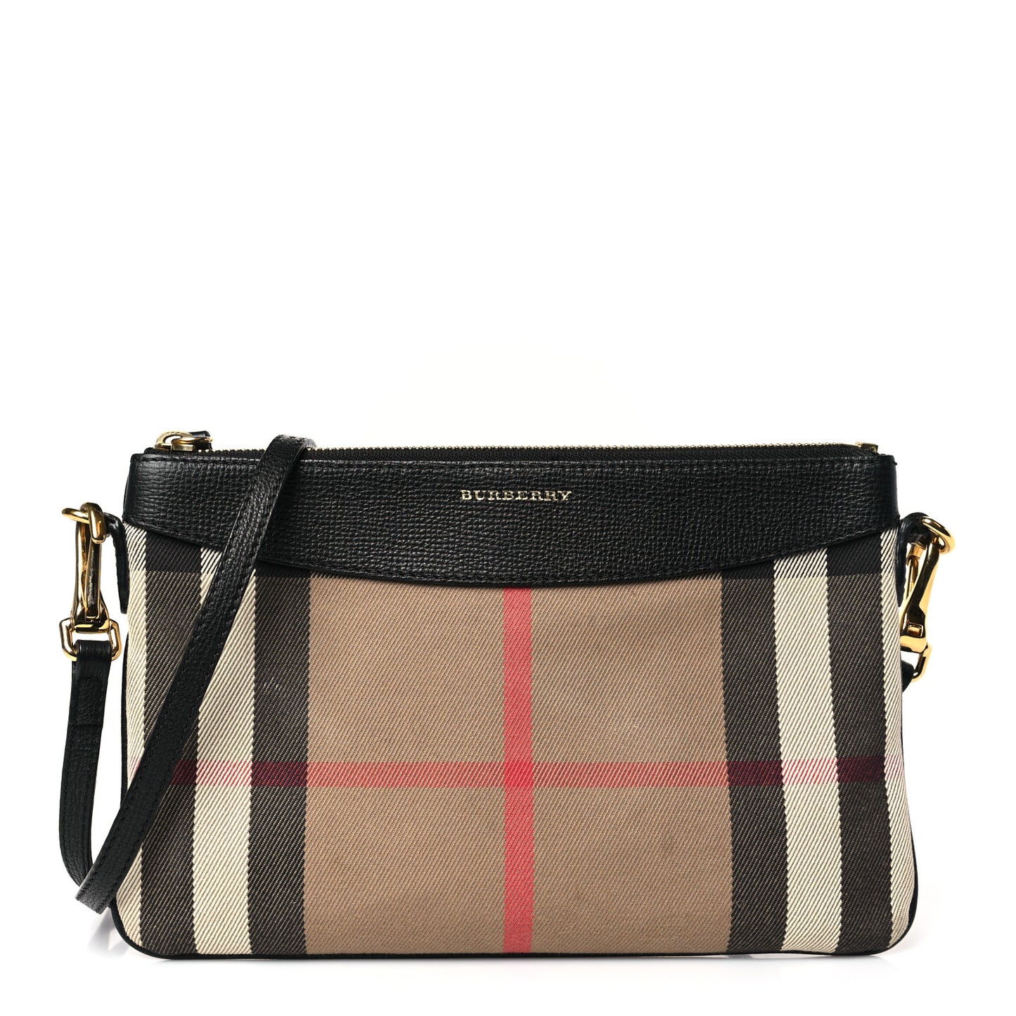House Check Derby Peyton Crossbody Clutch Bag Black