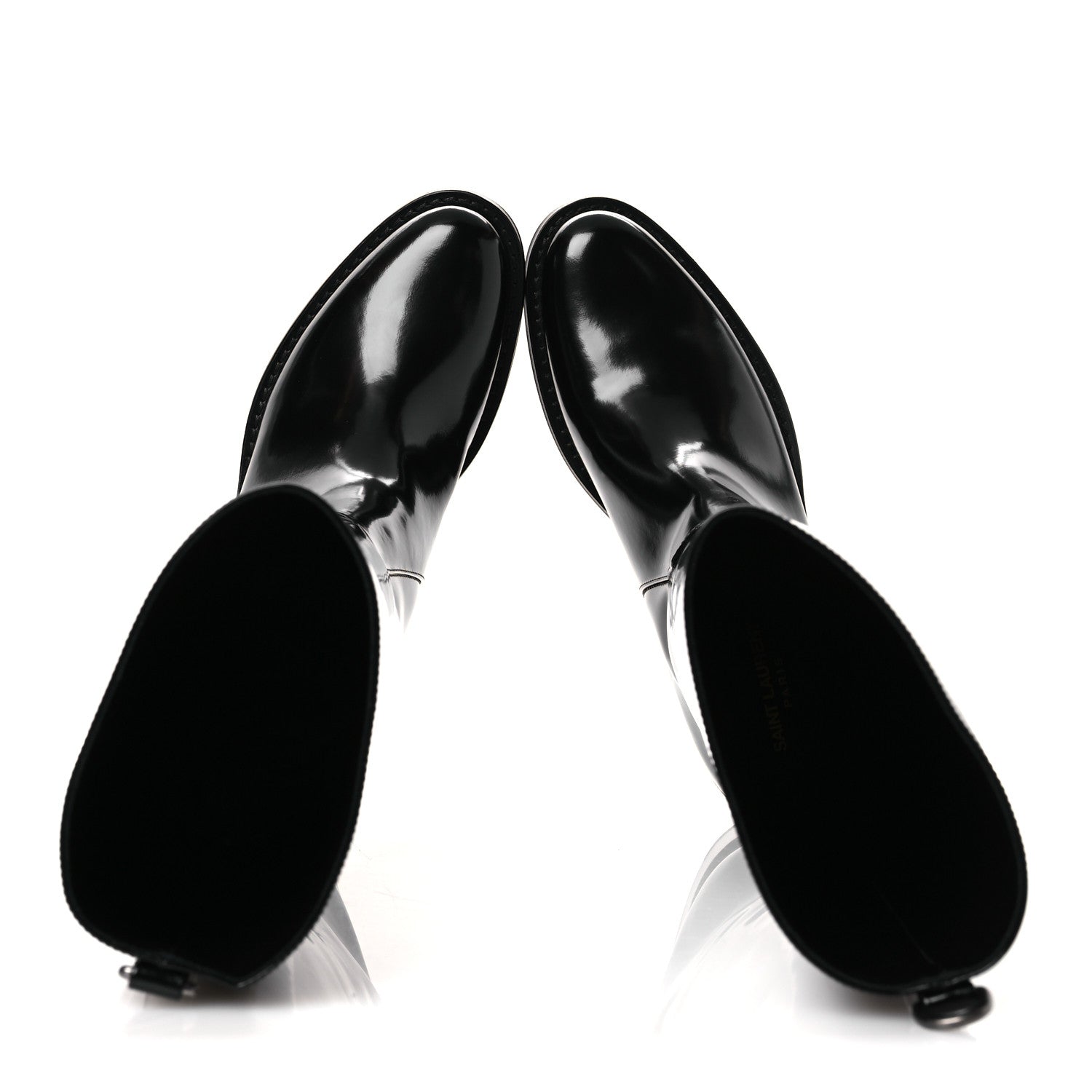 Saint Laurent Vitello Ruinart Hunt 25 Boots 38.5 Black 2 of 13