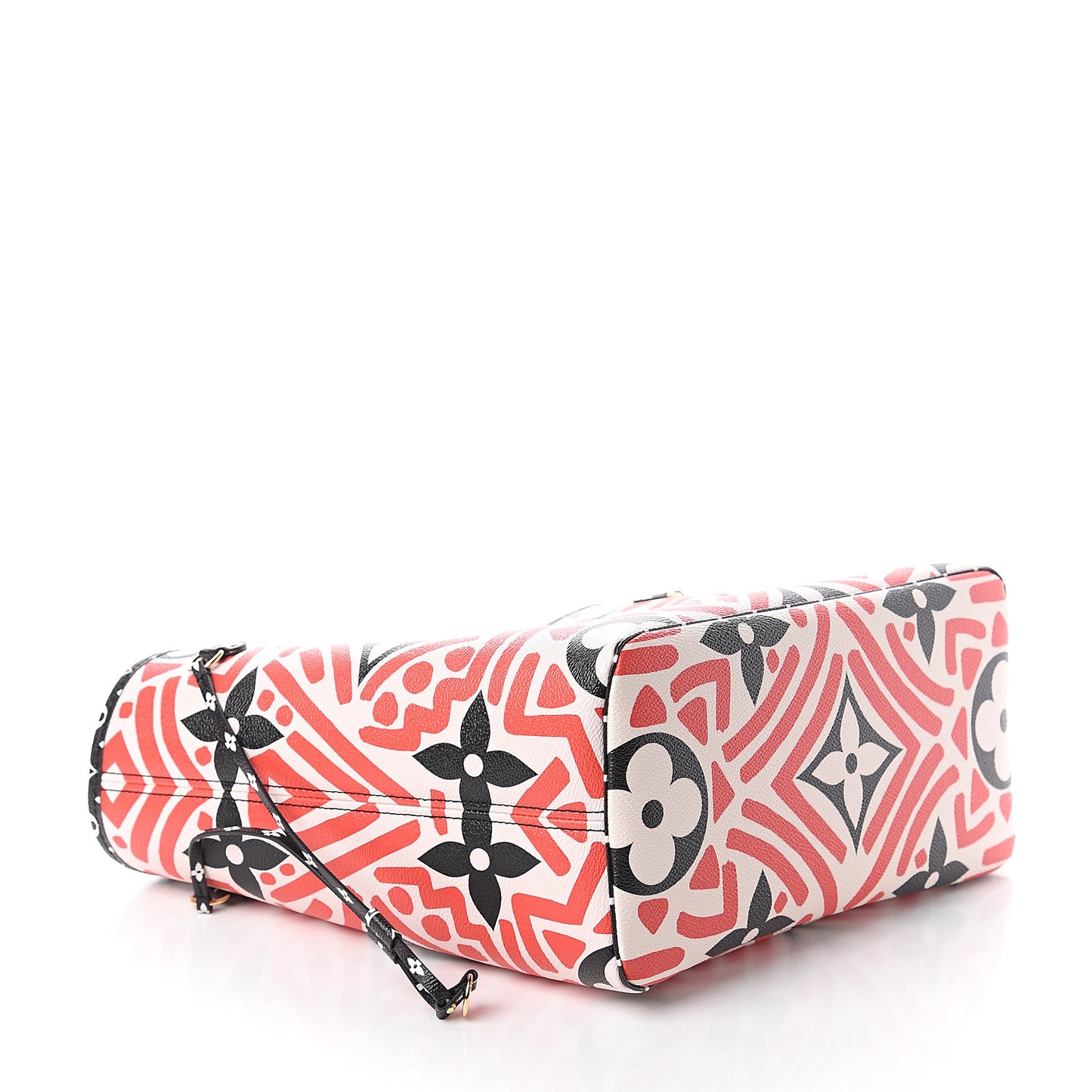 Monogram Giant Crafty Neverfull MM Creme Rouge Black