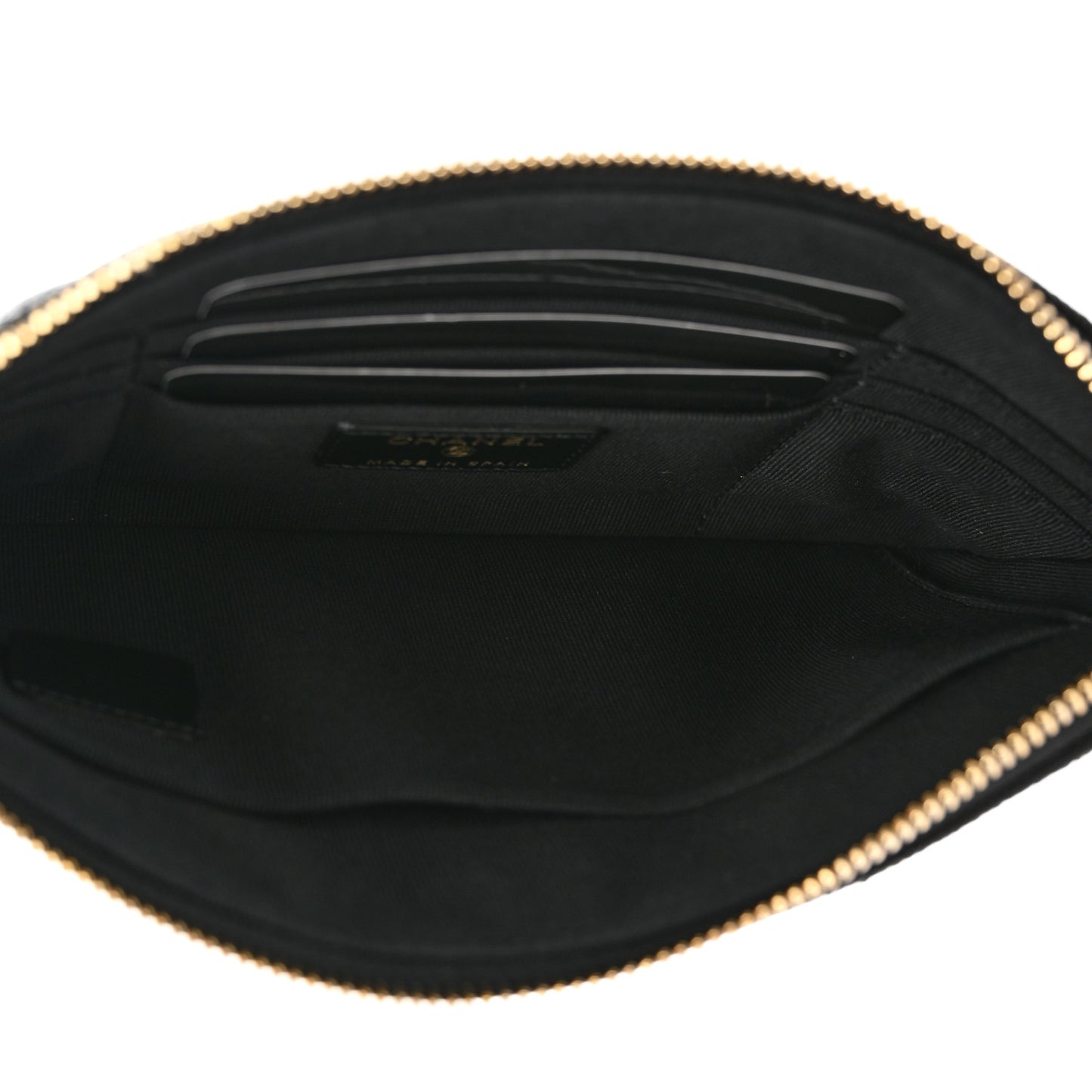 Caviar Quilted Coco Candy Small Cosmetic Case Black