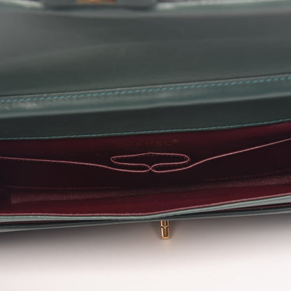 Chanel Calfskin Quilted Brasserie Gabrielle Menu CC Clutch Green 5 of 7