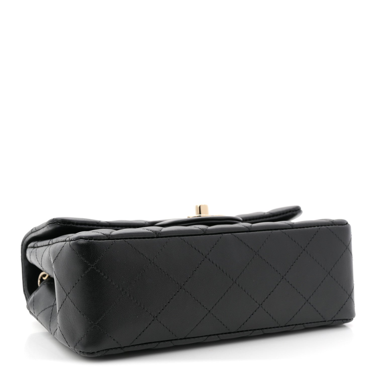 Chanel Lambskin Quilted Mini Rectangular Flap Black 4 of 12