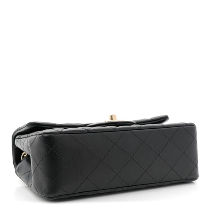 Chanel Lambskin Quilted Mini Rectangular Flap Black 4 of 12