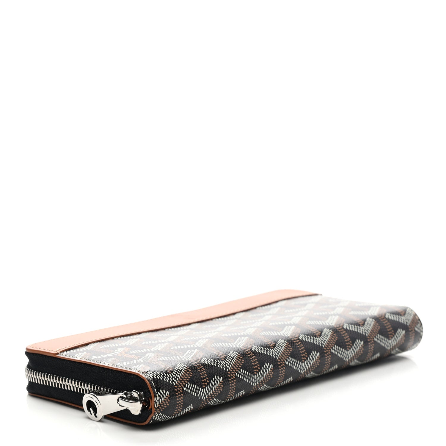 Goyard Goyardine Matignon Zip Around GM Wallet Black Gold 4 of 8
