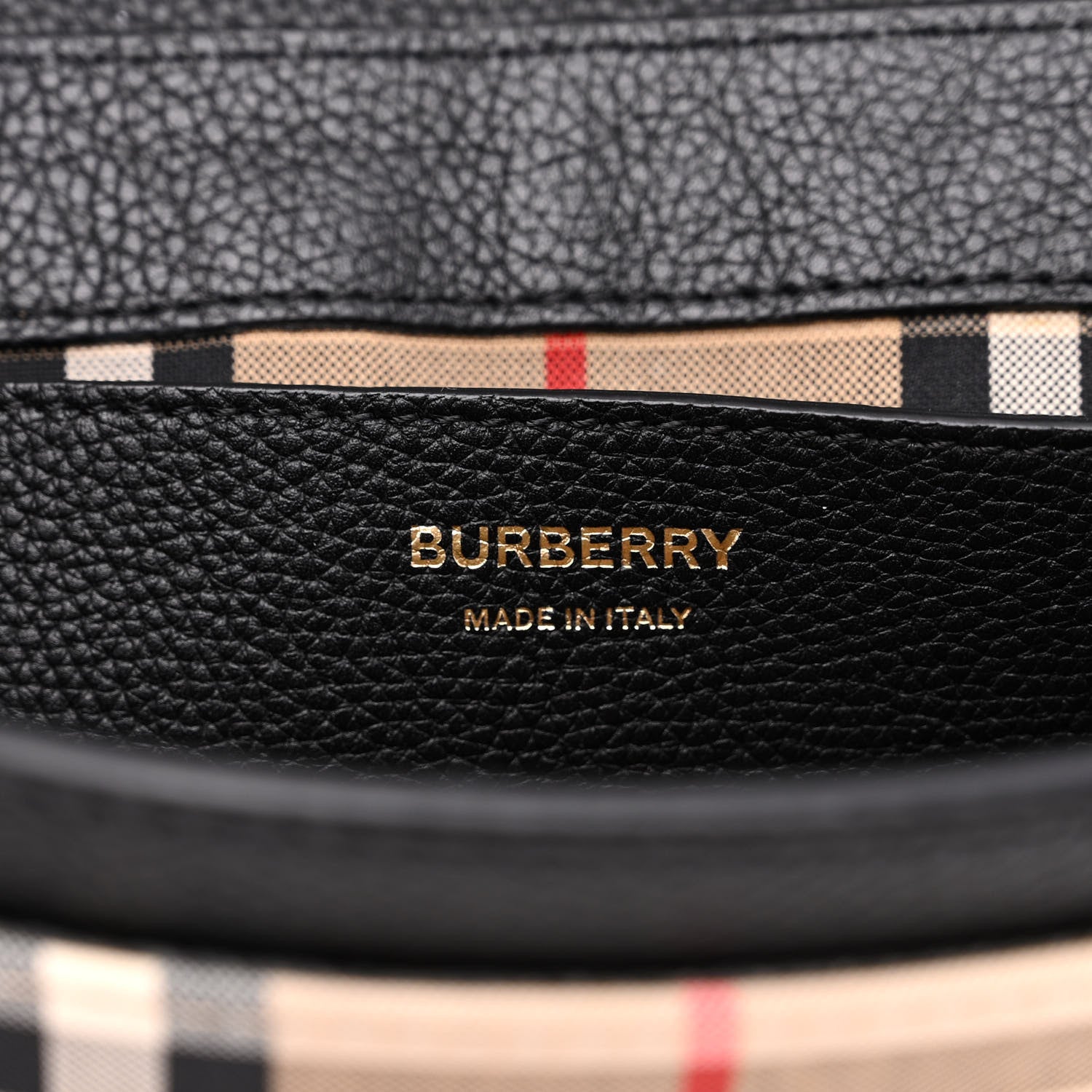 Burberry Grainy Calfskin Vintage Check Note Crossbody Bag Black 6 of 15