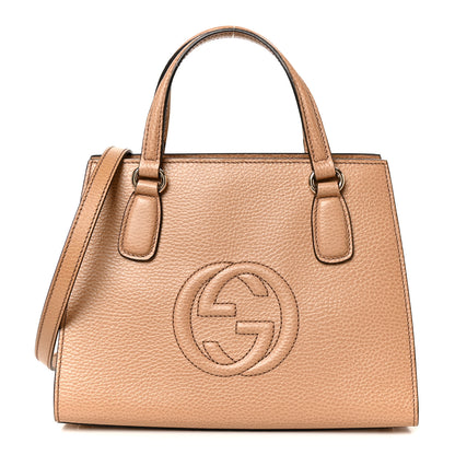 Gucci Dollar Calfskin Medium Soho Top Handle Satchel Camelia 1 of 11