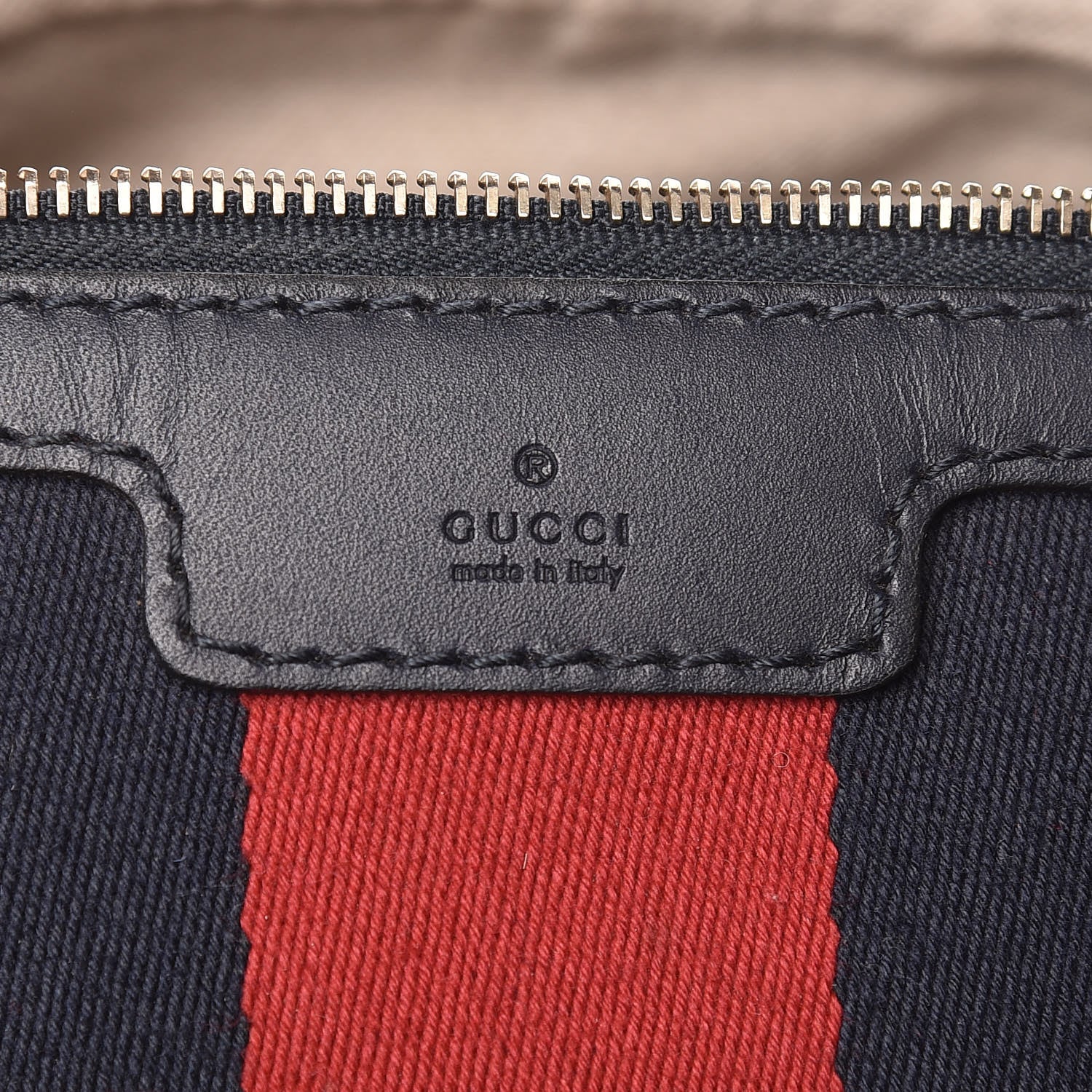 Gucci Monogram Selleria Calfskin Vintage Web Medium Boston Beige Blue 8 of 10
