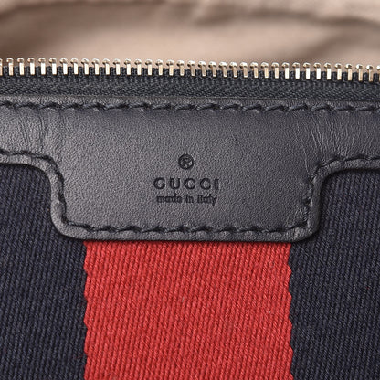 Gucci Monogram Selleria Calfskin Vintage Web Medium Boston Beige Blue 8 of 10