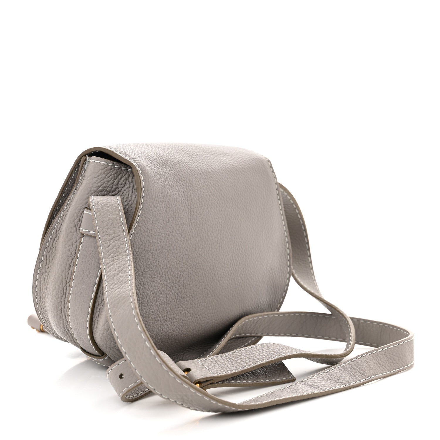 Chloe Calfskin Mini Marcie Round Crossbody Bag Cashmere Grey 3 of 12