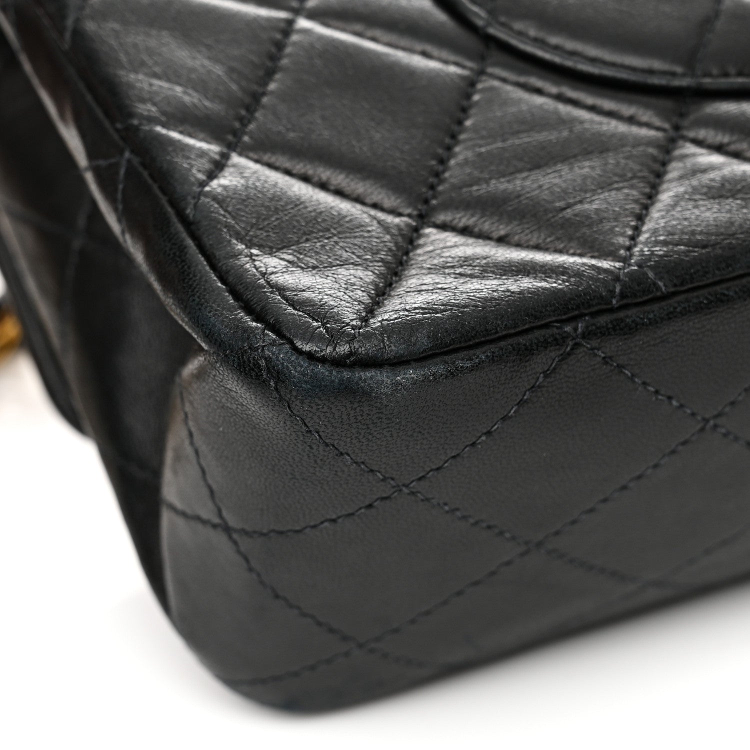 Chanel Lambskin Quilted Medium Double Flap Black 14 of 20