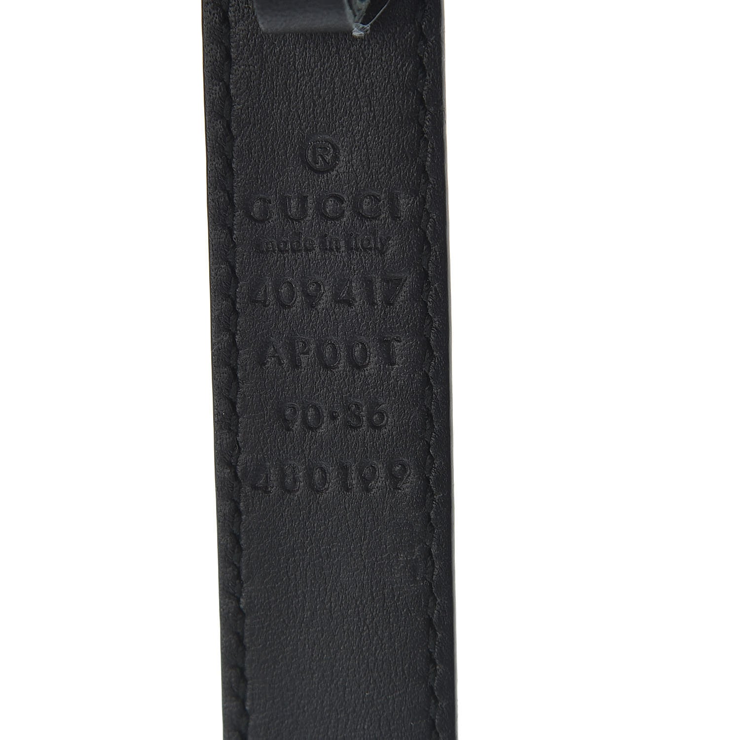 Gucci Calfskin Double G 20mm Belt 90 36 Black 4 of 7