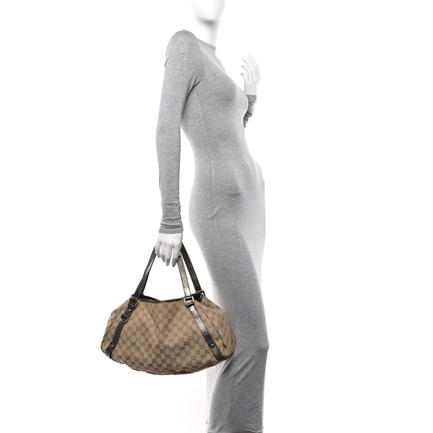 Monogram Medium Abbey Shoulder Bag Pewter