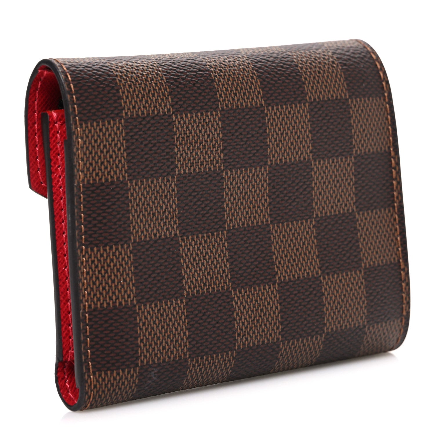 Louis Vuitton Damier Ebene Victorine Wallet Red 3 of 6
