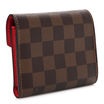 Louis Vuitton Damier Ebene Victorine Wallet Red 3 of 6