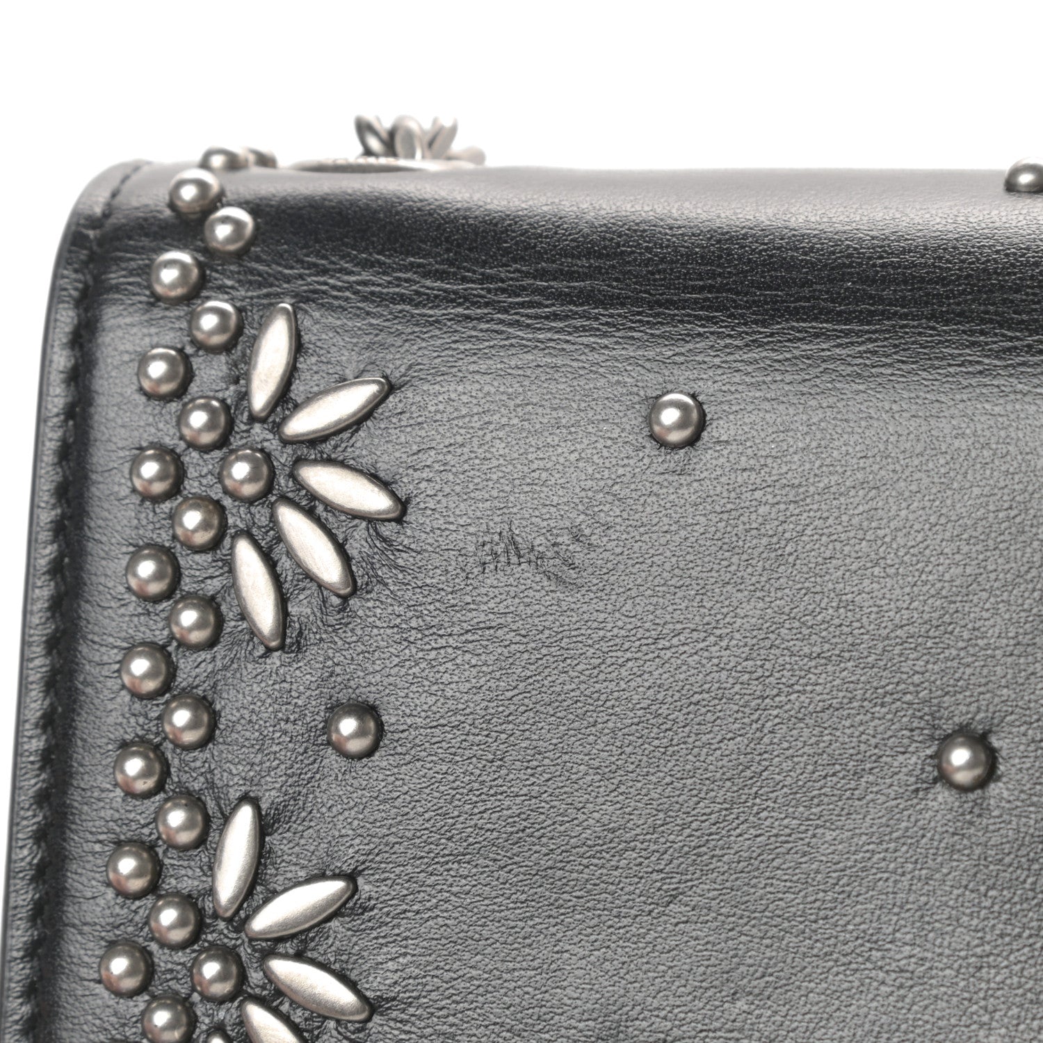 Saint Laurent Calfskin Studded Kate Satchel Black 14 of 15