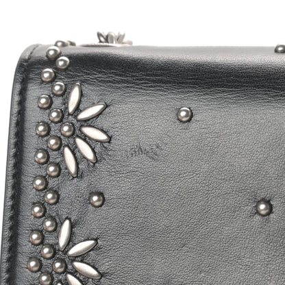 Saint Laurent Calfskin Studded Kate Satchel Black 14 of 15