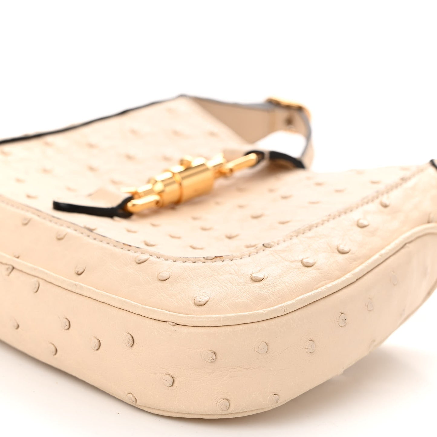 Ostrich Mini Jackie 1961 Hobo Ivoire