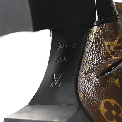Louis Vuitton Patent Calfskin Monogram Star Trail Ankle Boots 36.5 Black 7 of 8