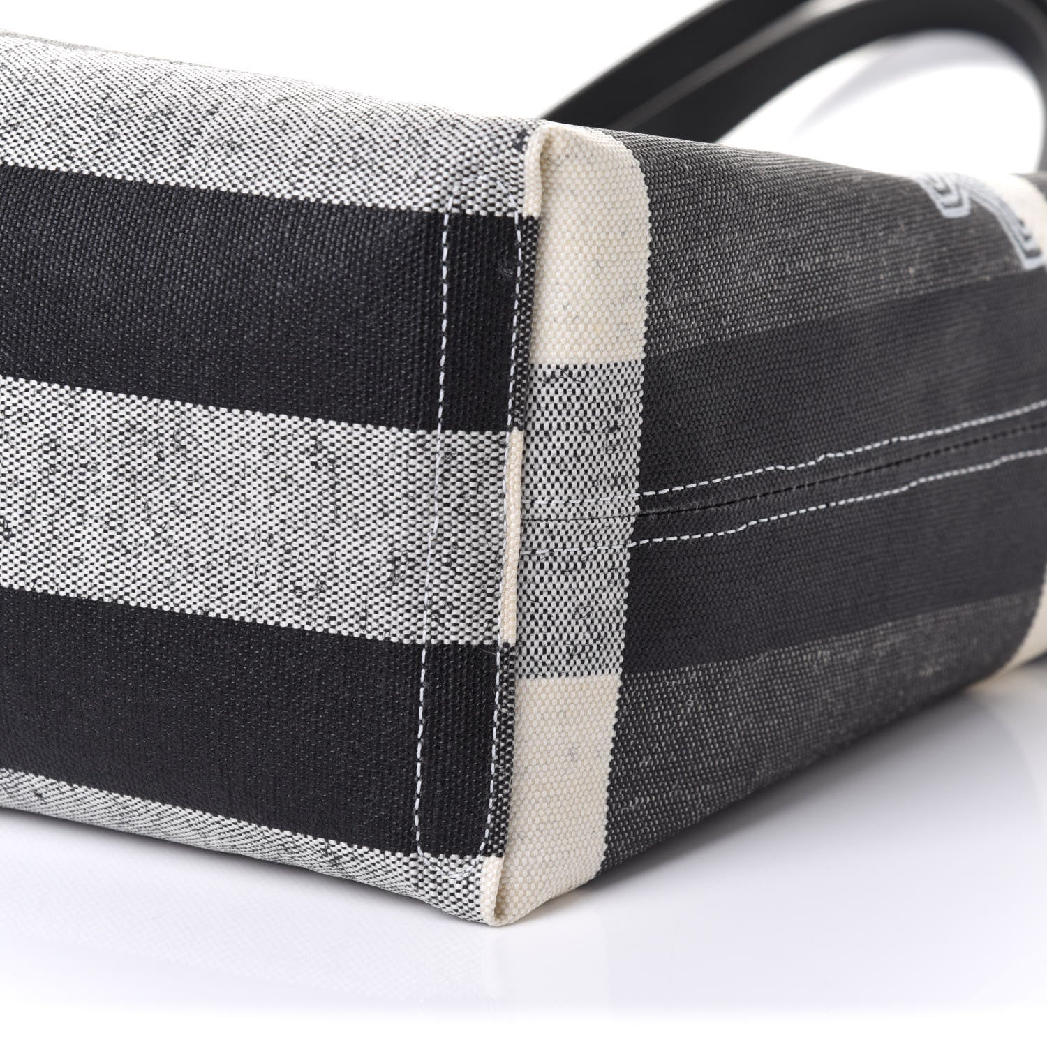 Burberry Coated Canvas Mega Check Large Reversible Doodle Tote Black White 8 of 8