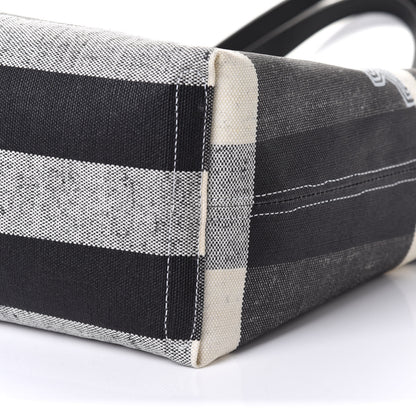 Burberry Coated Canvas Mega Check Large Reversible Doodle Tote Black White 8 of 8