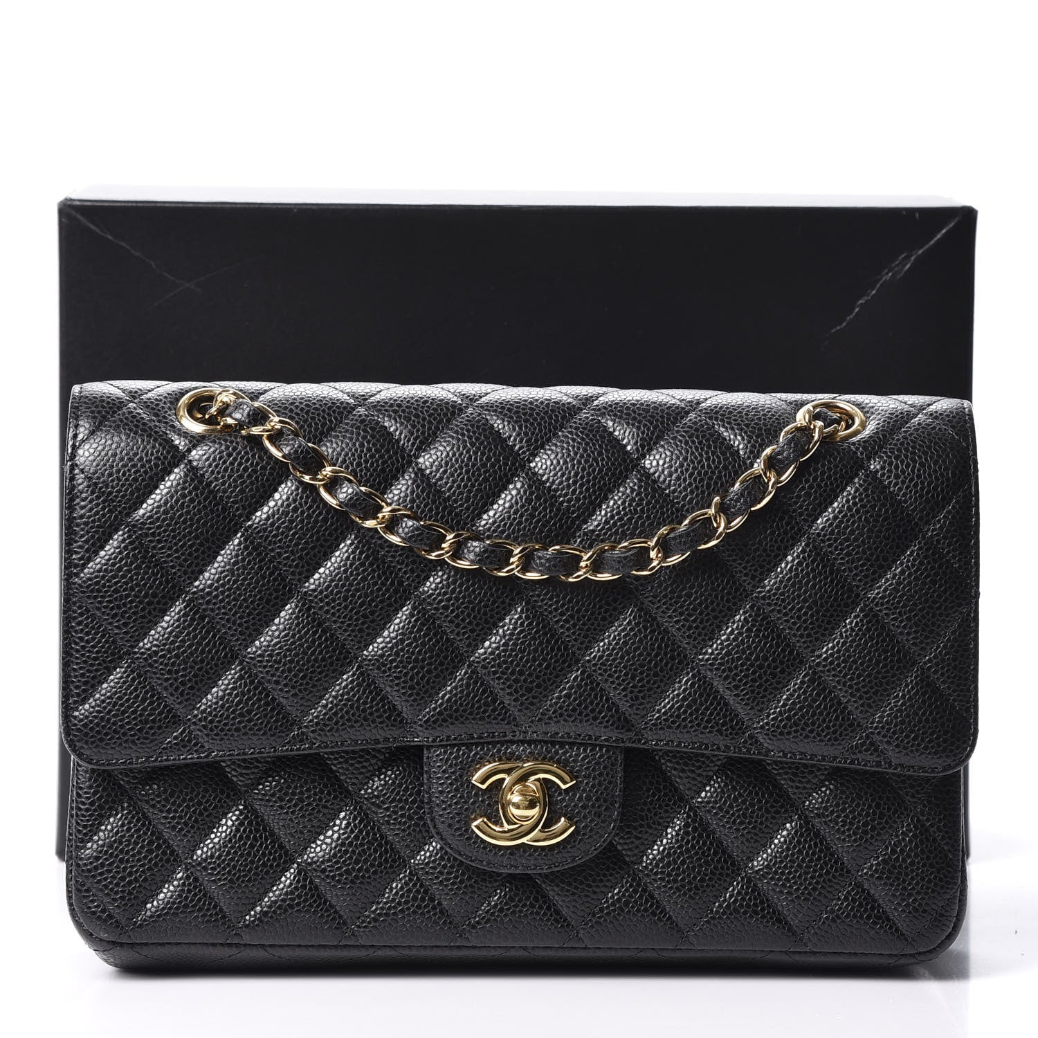 Chanel Caviar Quilted Medium Double Flap Black 11 of 11