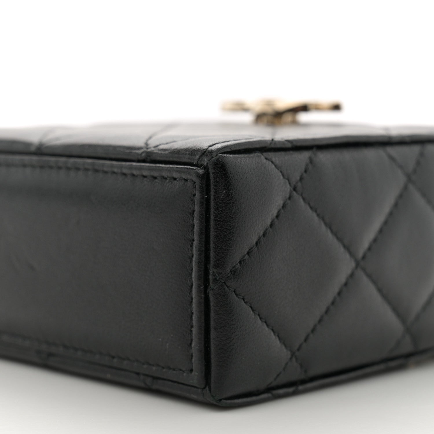 Chanel Lambskin Quilted Small Box With Chain Black 11 of 11