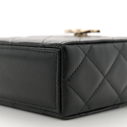 Chanel Lambskin Quilted Small Box With Chain Black 11 of 11
