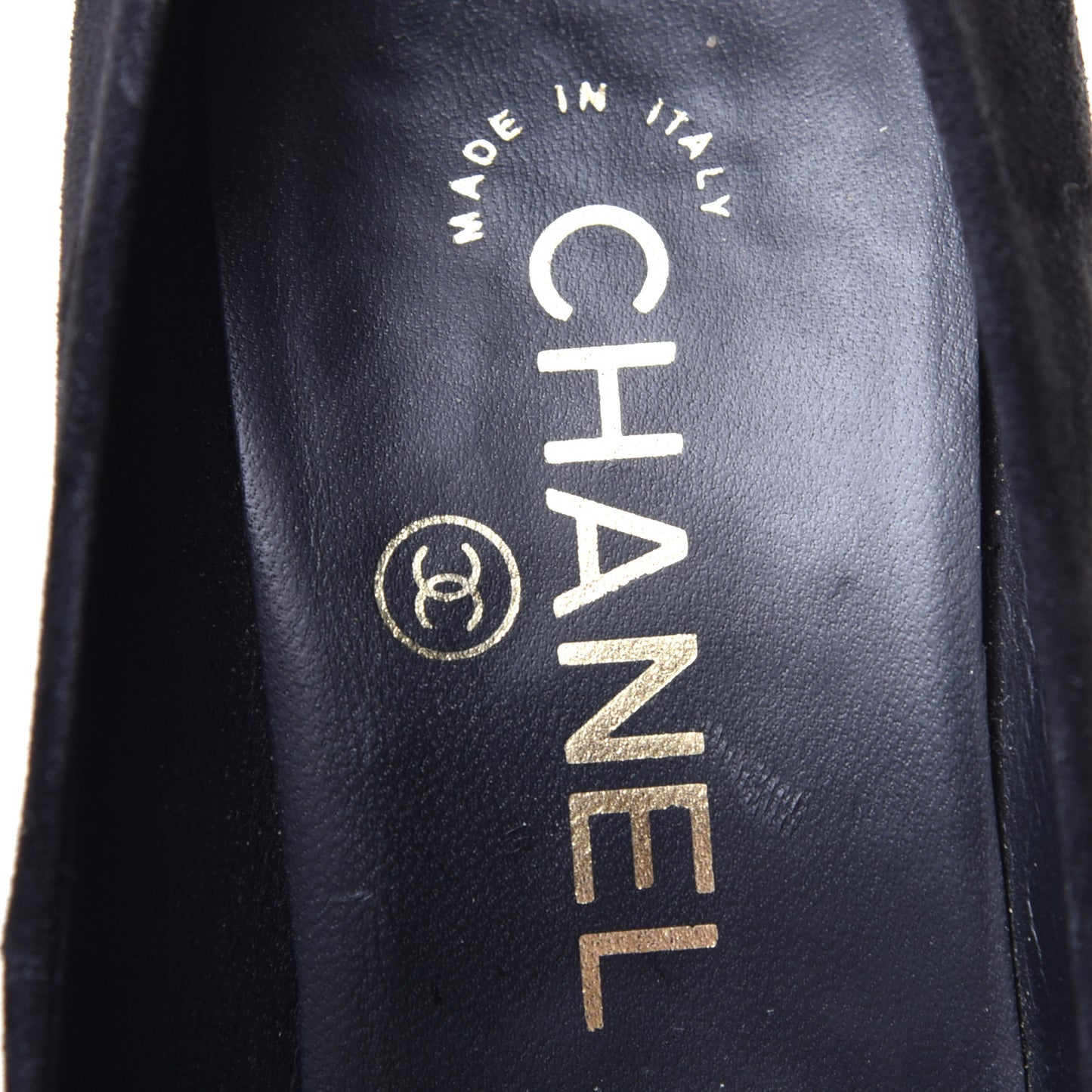 Suede Calfskin CC Pumps 36 Black