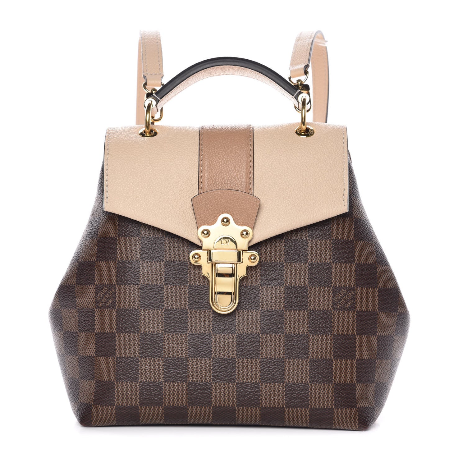 Damier Ebene Clapton Backpack Creme